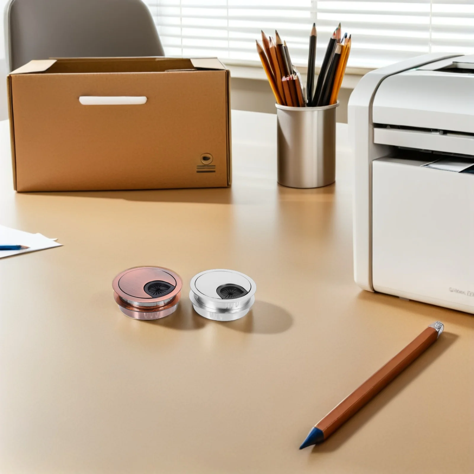 4Pcs Desk Cable Hole Covers Zinc Alloy Metal Grommet 60mm Wire Management Desk Cord Organizers for Office Conference Room Home
4Pcs Desk Cable Hole Covers Zinc Alloy Metal Grommet 60mm Wire Management Desk Cord Organizers for Office Conference Room Home