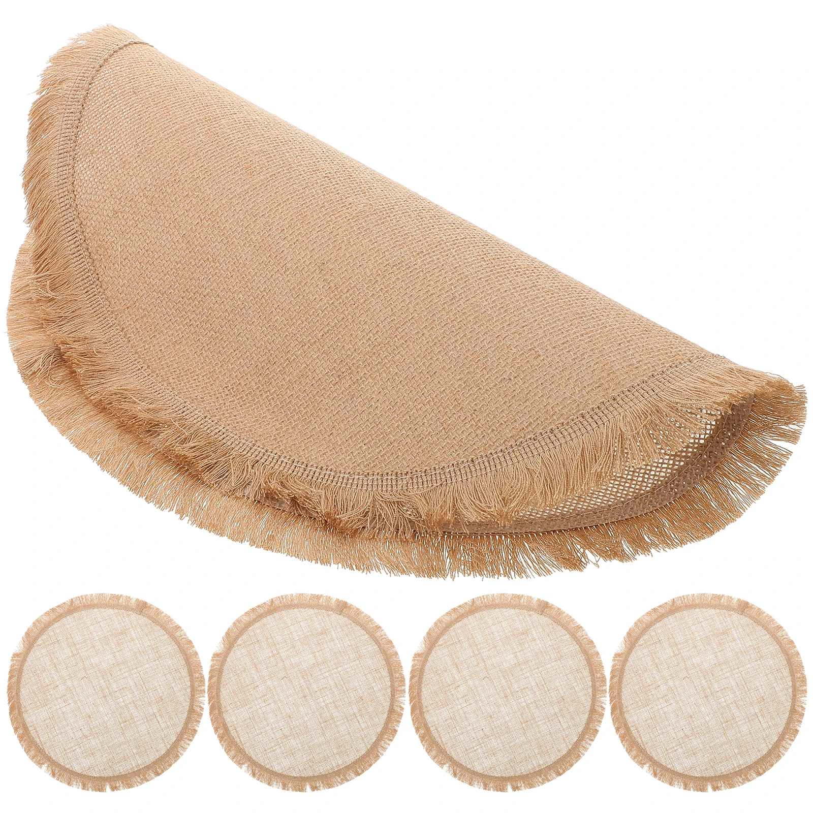 8Pcs 37Cm Round Jute Placemats Burlap Table Mats Lace Trim Rustic Dining Kitchen Party Placemats for Round Table
8Pcs 37Cm Round Jute Placemats Burlap Table Mats Lace Trim Rustic Dining Kitchen Party Placemats for Round Table