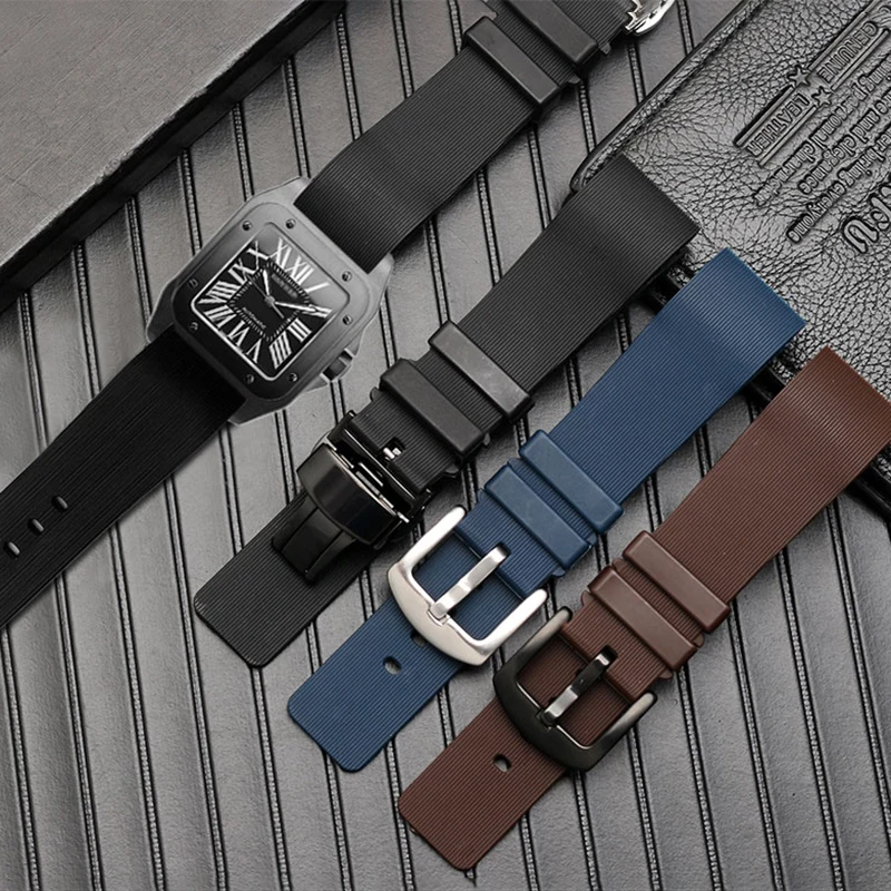 Watch Strap for Cartier Sandoz Santos 100 W20073X8 W20106X8 W2020008 Silicone Rubber Bracelet Men Women Black Belt 20mm 23 25mm
Watch Strap for Cartier Sandoz Santos 100 W20073X8 W20106X8 W2020008 Silicone Rubber Bracelet Men Women Black Belt 20mm 23 25mm