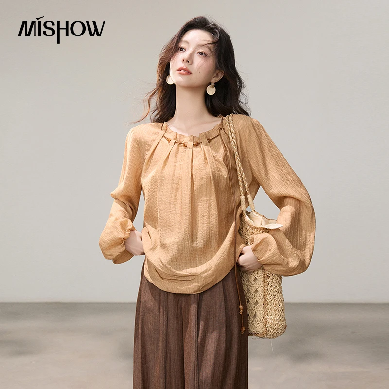 Женская блузка MISHOW кораллового цвета с текстурой, новинка весны 2026, с вырезом на шее на шнурке, рукавами-фонариками, приталенный топ MXF16X2563
Женская блузка MISHOW кораллового цвета с текстурой, новинка весны 2026, с вырезом на шее на шнурке, рукавами-фонариками, приталенный топ MXF16X2563