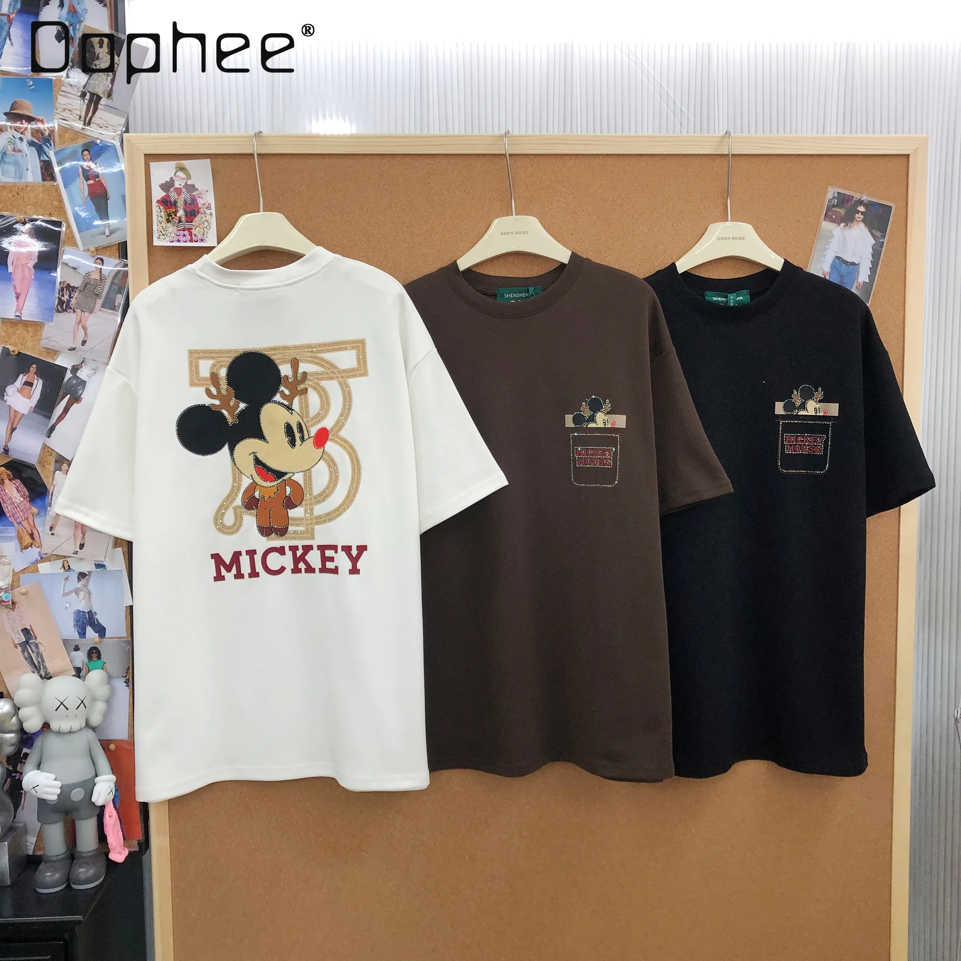 Cool Fashion Simple Cartoon Rhinestone Front and Back Print Casual Versatile Loose Short Sleeve T-Shirt Women Kawaii Clothes
Cool Fashion Simple Cartoon Rhinestone Front and Back Print Casual Versatile Loose Short Sleeve T-Shirt Women Kawaii Clothes