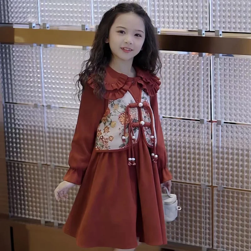 Girls' Autumn and Winter Dress2025New Puff Sleeve Embroidered Knitted Dress Little Girl Mesh Princess Dress
Girls' Autumn and Winter Dress2025New Puff Sleeve Embroidered Knitted Dress Little Girl Mesh Princess Dress