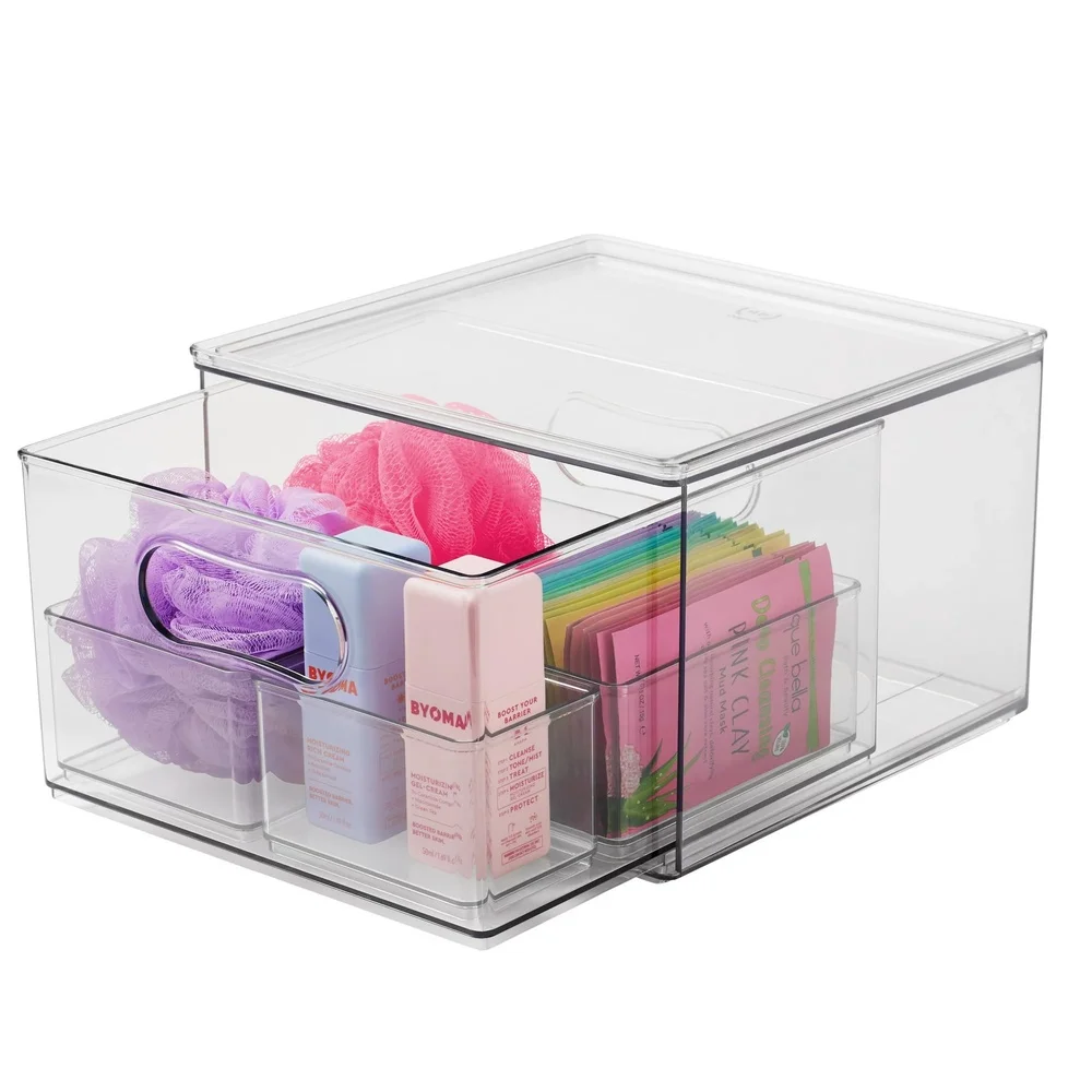 2 Pack Modular Clear Plastic Storage Bins 4 Piece Organization System Stackable Containers Ideal Home Kitchen Toy Room Fridge
2 Pack Modular Clear Plastic Storage Bins 4 Piece Organization System Stackable Containers Ideal Home Kitchen Toy Room Fridge