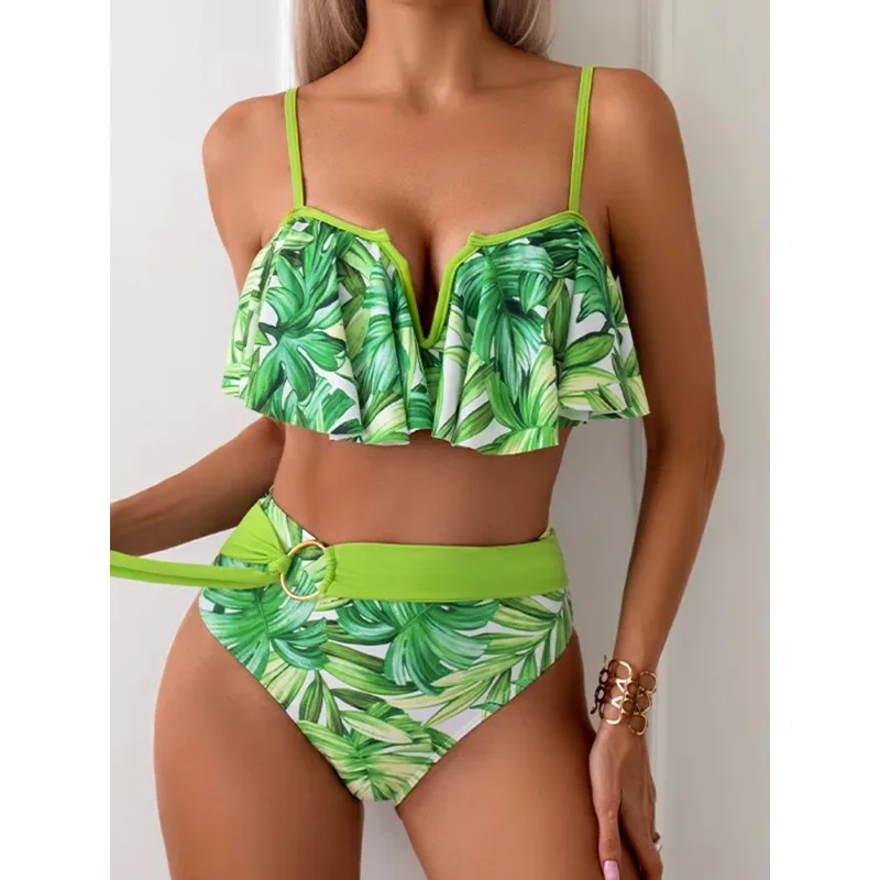 Ruffle Sexy Swimsuit Women Bikini Set Summer 2025 Lace Up Two-piece Female Patchwork Fashion Swimwear Bathing Beachwear
Ruffle Sexy Swimsuit Women Bikini Set Summer 2025 Lace Up Two-piece Female Patchwork Fashion Swimwear Bathing Beachwear