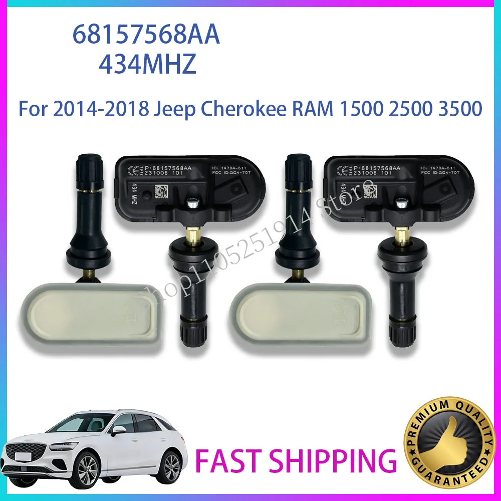 Tire Pressure Monitoring System Sensor 68157568AA For 2014-2018 Jeep Cherokee RAM 1500 2500 3500 TPMS Sensor 68249197AA 434MHZ
Tire Pressure Monitoring System Sensor 68157568AA For 2014-2018 Jeep Cherokee RAM 1500 2500 3500 TPMS Sensor 68249197AA 434MHZ