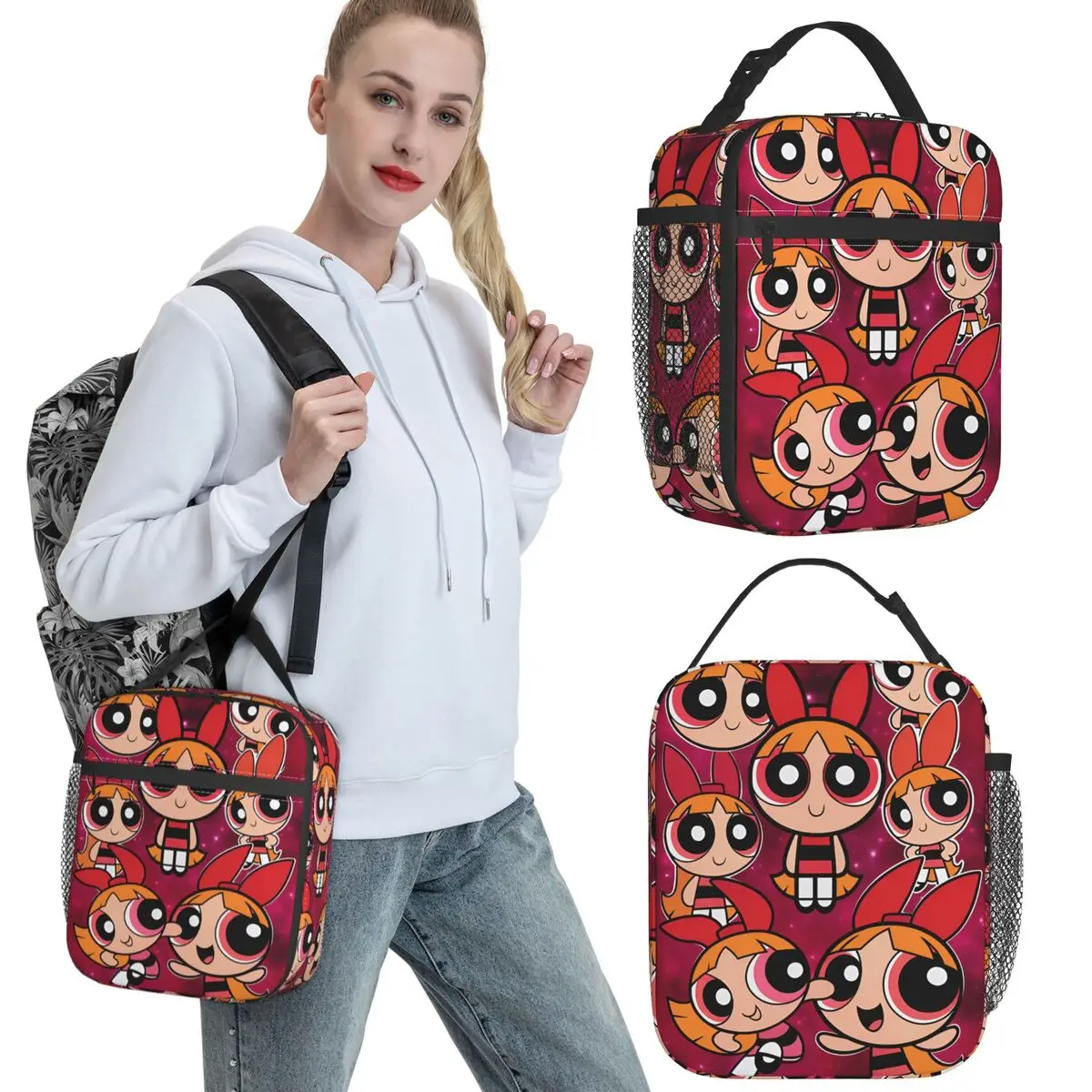P-Powerpuffs Girls Lunch Bag For Women Print Lunch Box Casual Picnic Cooler Bag Portable Zipper Oxford Thermal Tote Handbags
P-Powerpuffs Girls Lunch Bag For Women Print Lunch Box Casual Picnic Cooler Bag Portable Zipper Oxford Thermal Tote Handbags