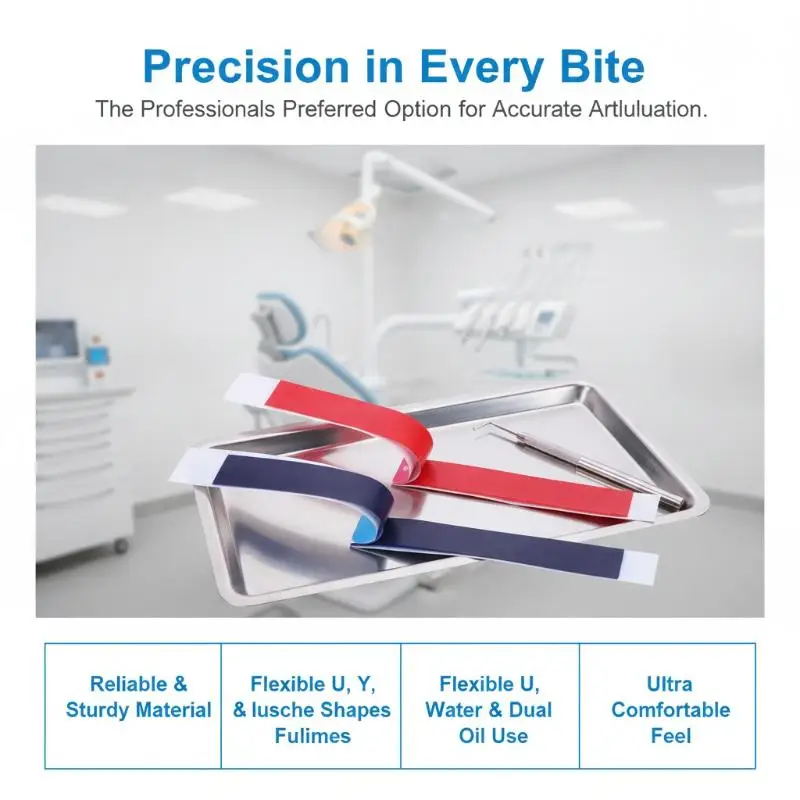 12Books/box 30μm Dental Articulating Paper Strips Double-sided Bite Paper Water/oil-based Teeth Care Dentist Material Tools
12Books/box 30μm Dental Articulating Paper Strips Double-sided Bite Paper Water/oil-based Teeth Care Dentist Material Tools