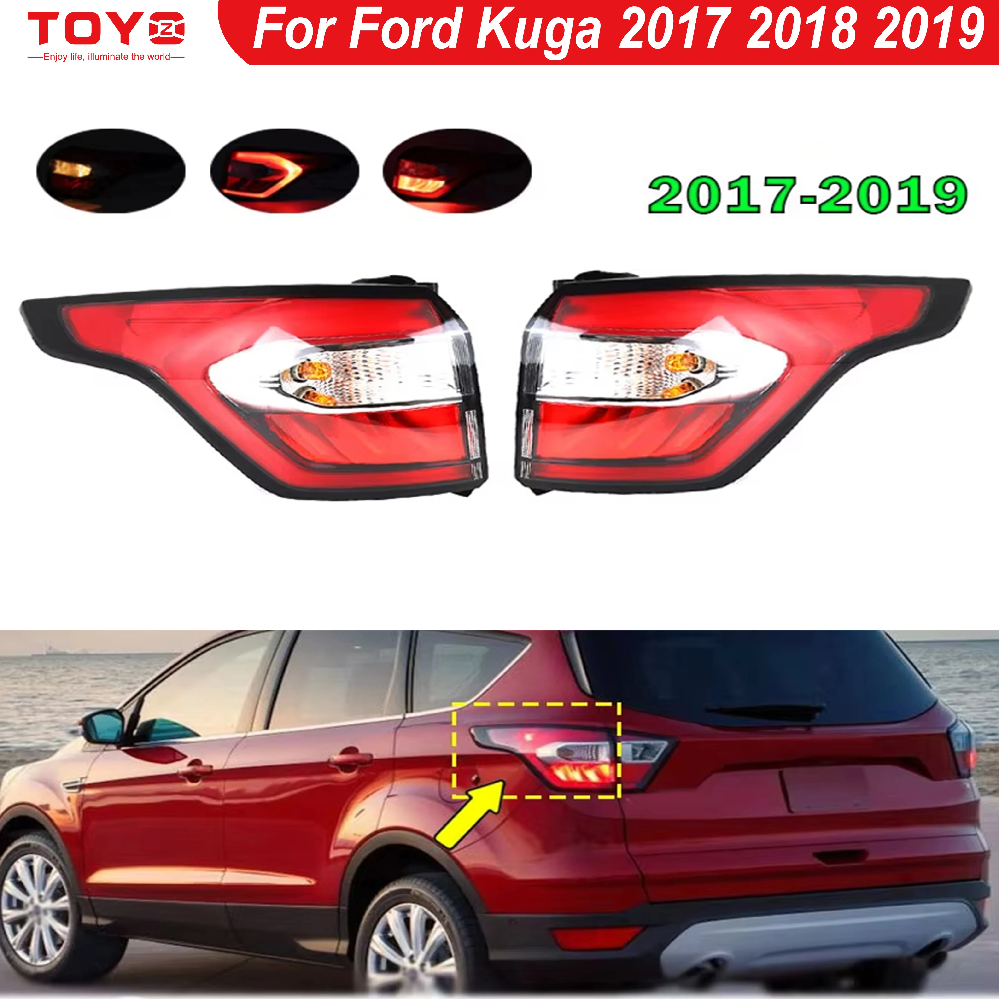 For Ford Kuga 2017 2018 2019 Car Accessories Outer Rear Tail Light Brake Stop Fog Light For Focus Sedan Auto Taillight Assembly
For Ford Kuga 2017 2018 2019 Car Accessories Outer Rear Tail Light Brake Stop Fog Light For Focus Sedan Auto Taillight Assembly