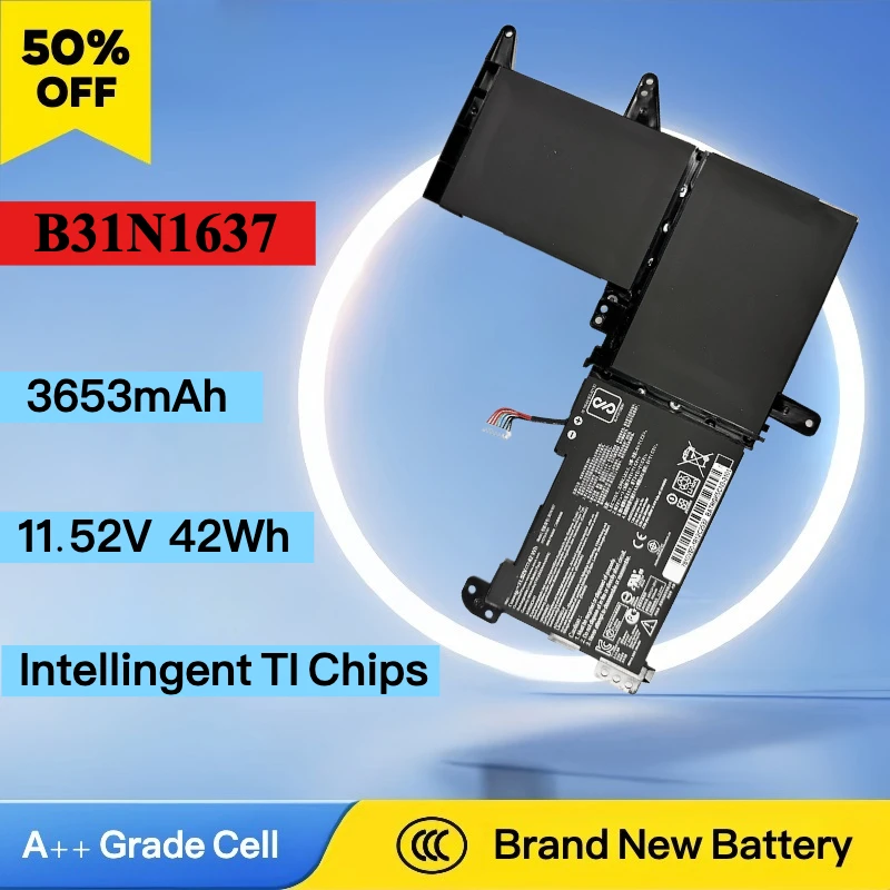NEW B31N1637 C31N1637 Laptop Battery For ASUS X510 X510UA X510UF X510UQ VivoBook F510UQ S15 S510UA S510UQ S510UN S510UR F510UA
NEW B31N1637 C31N1637 Laptop Battery For ASUS X510 X510UA X510UF X510UQ VivoBook F510UQ S15 S510UA S510UQ S510UN S510UR F510UA