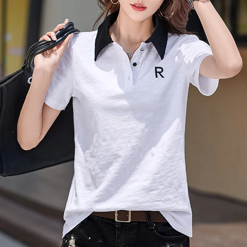 New Fashion Polo Collar Retro Knitted Short-sleeved T-shirt Women's Spring 2025 New Design Elegant Style Tops Chic Outfit Wh2
New Fashion Polo Collar Retro Knitted Short-sleeved T-shirt Women's Spring 2025 New Design Elegant Style Tops Chic Outfit Wh2