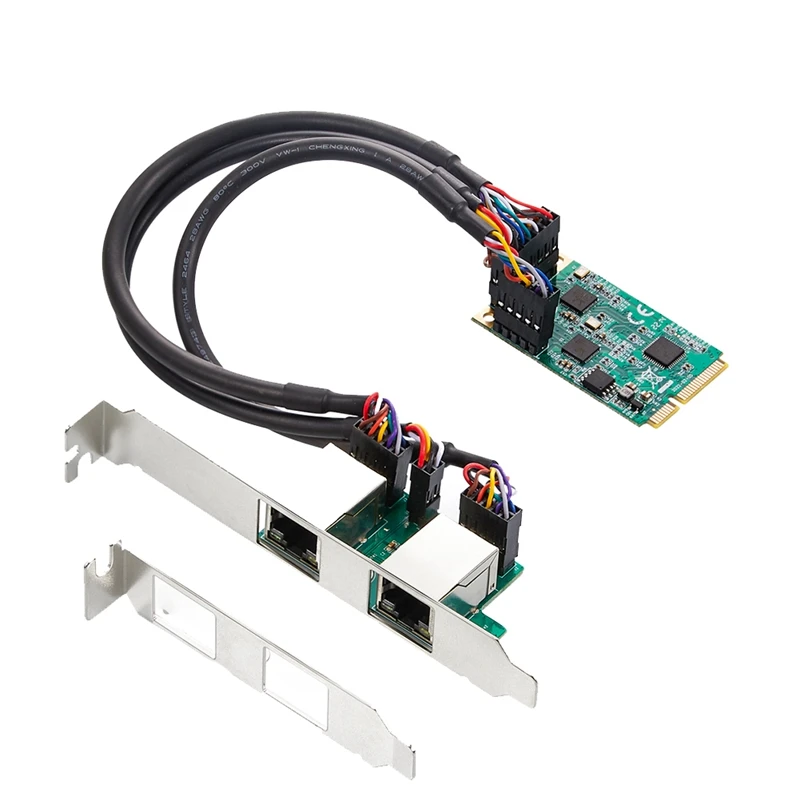 Сетевая карта Mini Pcie на RJ45, 2,5 ГГц, два порта, 2500 Мбит/с, Mini PCI Express, NIC Lan-карта для чипсета Realtek 8125B
Сетевая карта Mini Pcie на RJ45, 2,5 ГГц, два порта, 2500 Мбит/с, Mini PCI Express, NIC Lan-карта для чипсета Realtek 8125B