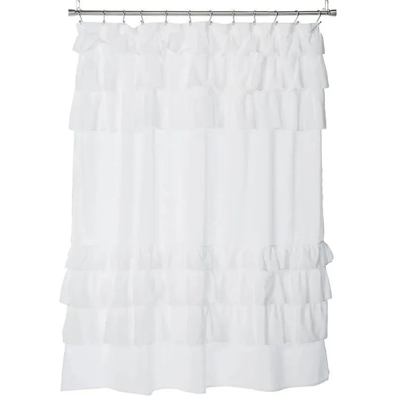 Grace White Shower Curtain,Solid Cottage Top Shower Curtains for Bathroom, 72 X 72, White
Grace White Shower Curtain,Solid Cottage Top Shower Curtains for Bathroom, 72 X 72, White