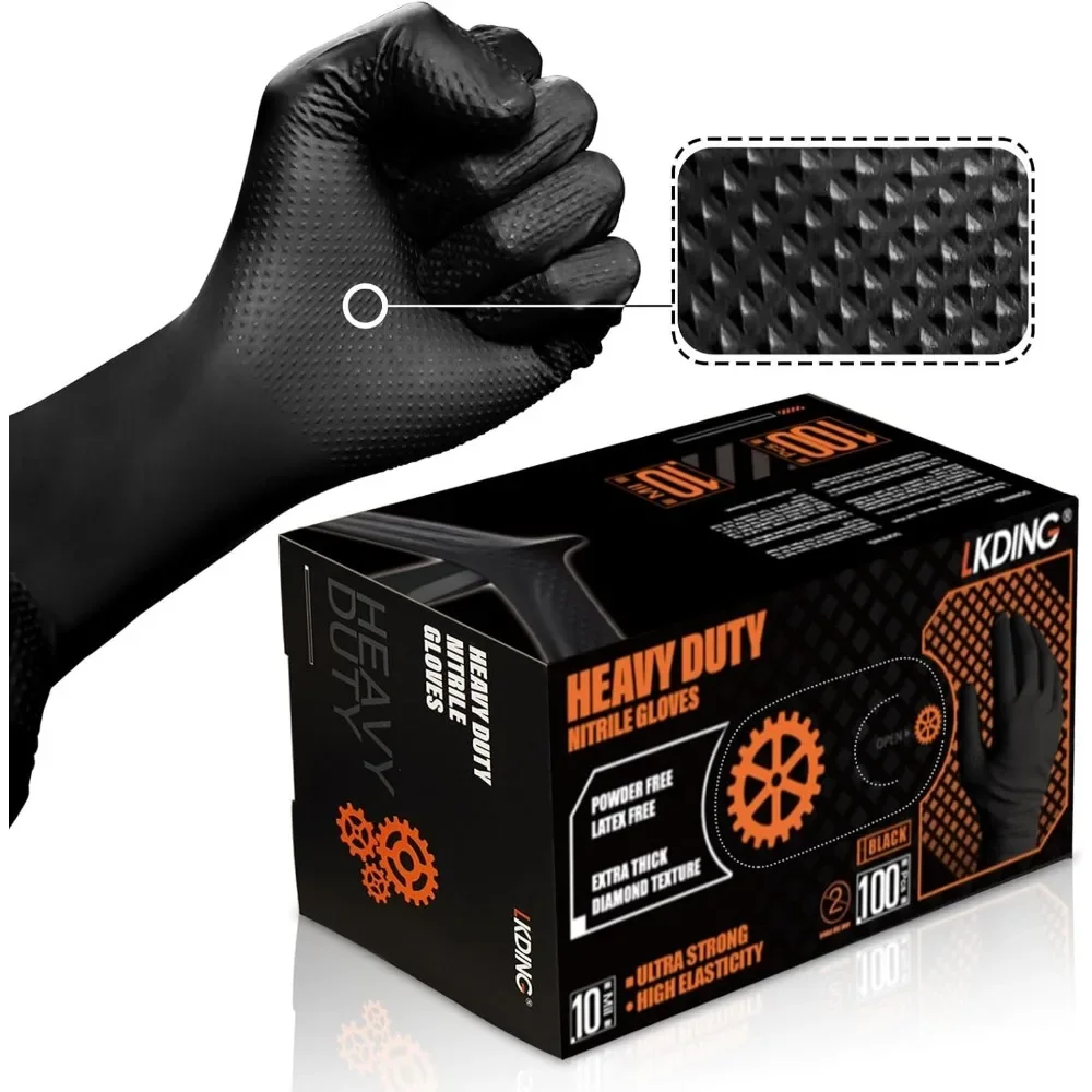 Heavy Duty 10 Mil Nitrile Gloves 3D Diamond Grip Latex Powder Free 100 Pack
Heavy Duty 10 Mil Nitrile Gloves 3D Diamond Grip Latex Powder Free 100 Pack