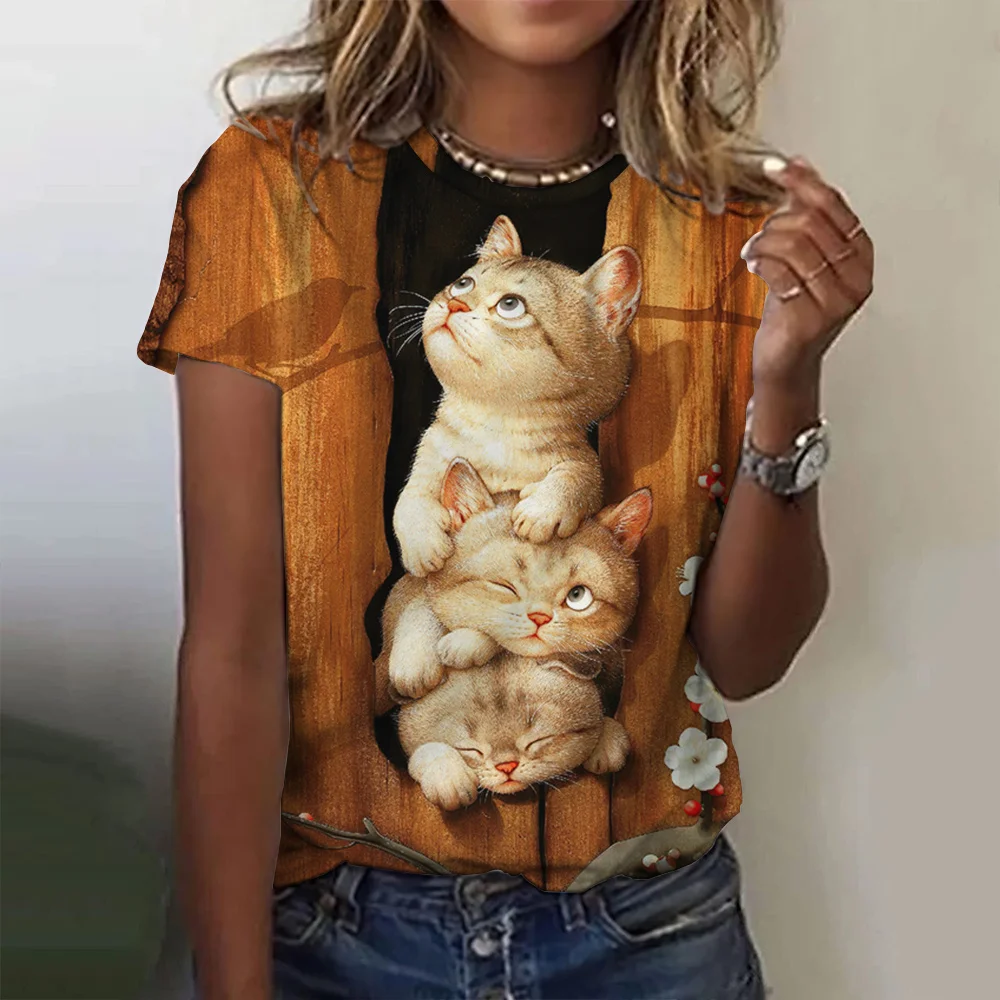 Fashion Women'S T-Shirt Funny Cat 3D Print Top Woman Harajuku T Shirt Casual Oversized Clothing Summer Female Oversized Tees
Fashion Women'S T-Shirt Funny Cat 3D Print Top Woman Harajuku T Shirt Casual Oversized Clothing Summer Female Oversized Tees