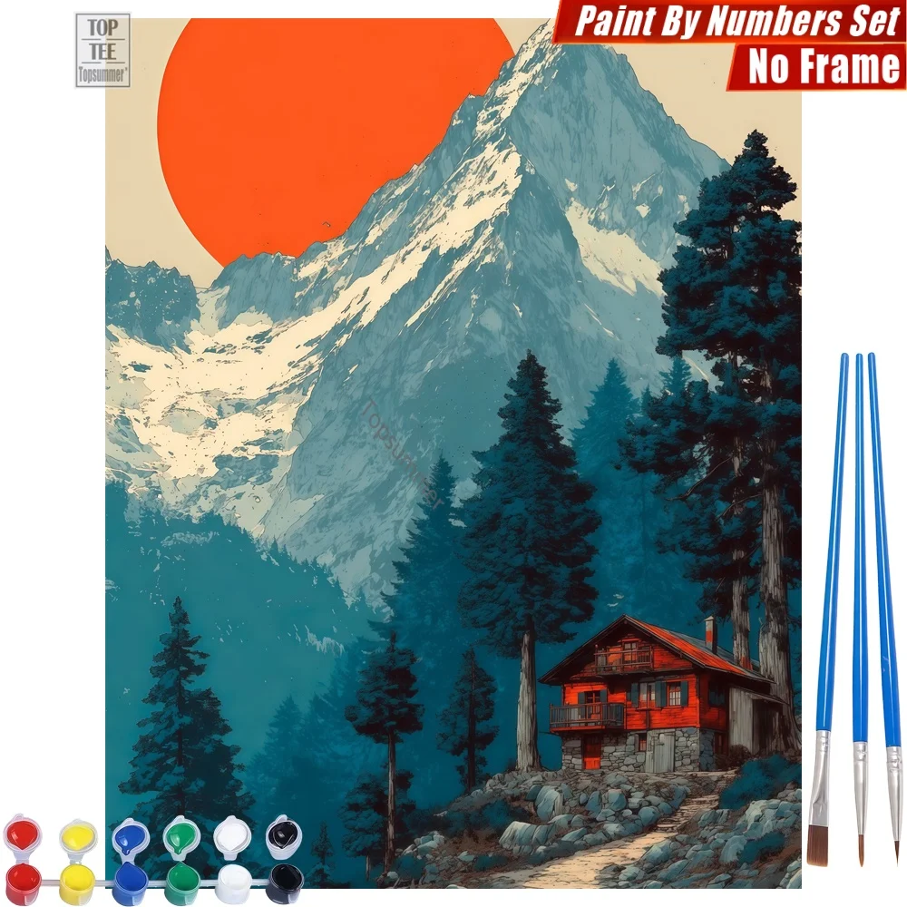 Red Cottage Mountains Painting By Numbers Kit - Cottage Snow Mountains Canvas Wall Art New Year'S Day Gift For Grandma
Red Cottage Mountains Painting By Numbers Kit - Cottage Snow Mountains Canvas Wall Art New Year'S Day Gift For Grandma