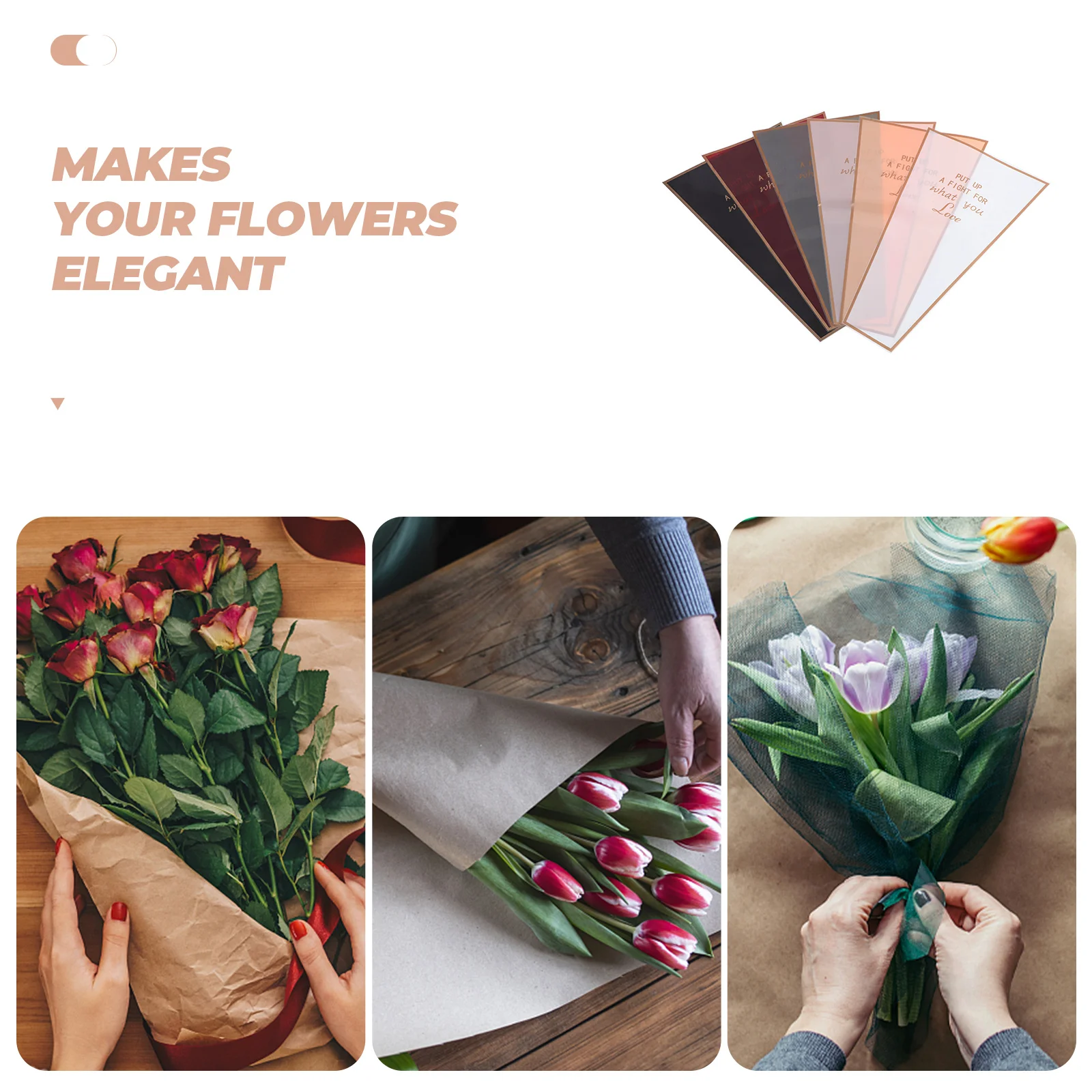 150 Pcs Flower Packaging Bag 6 Colors Transparent Edge Bouquet Bags Waterproof Rose Wrapping Decorative Gift Supplies
150 Pcs Flower Packaging Bag 6 Colors Transparent Edge Bouquet Bags Waterproof Rose Wrapping Decorative Gift Supplies