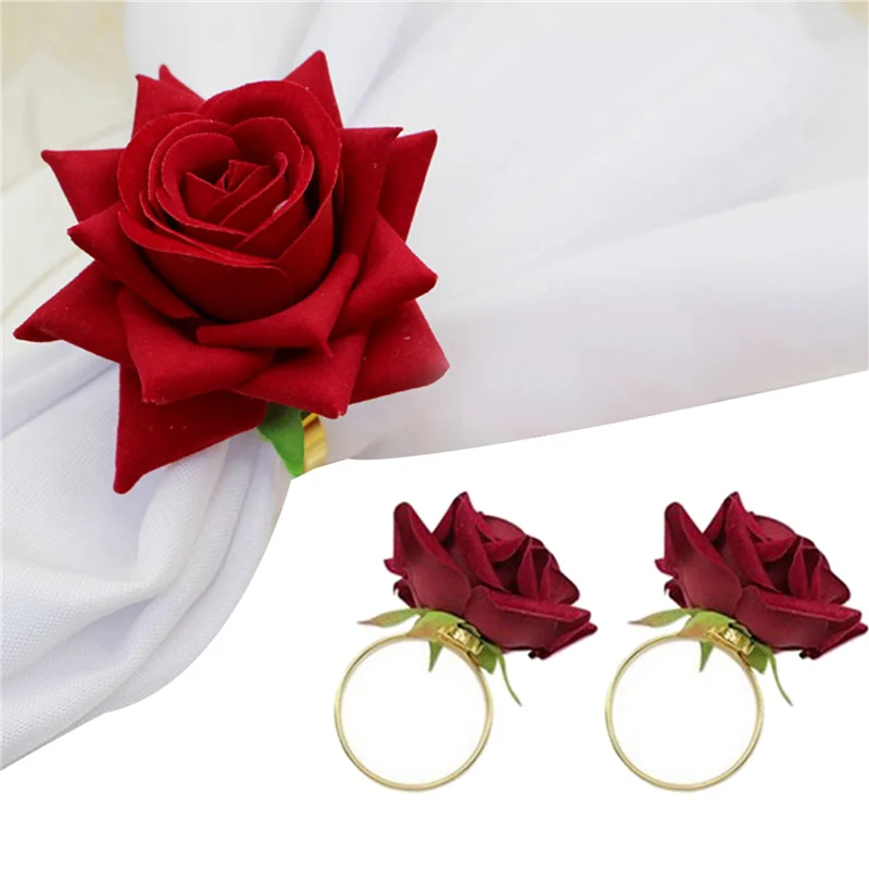 A88Z 20Pcs Red Rose Shape Towel Buckle Napkin Ring Wedding Party Valentine's Day Hotel Table Decor Napkin Holder
A88Z 20Pcs Red Rose Shape Towel Buckle Napkin Ring Wedding Party Valentine's Day Hotel Table Decor Napkin Holder