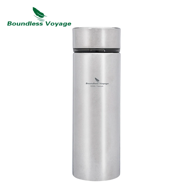 Boundless Voyage Titanium Vacuum Insulated Water Bottle with Filter, Ultralight Double Walled Thermos Flask, Titanium Cup 550ml
Boundless Voyage Titanium Vacuum Insulated Water Bottle with Filter, Ultralight Double Walled Thermos Flask, Titanium Cup 550ml