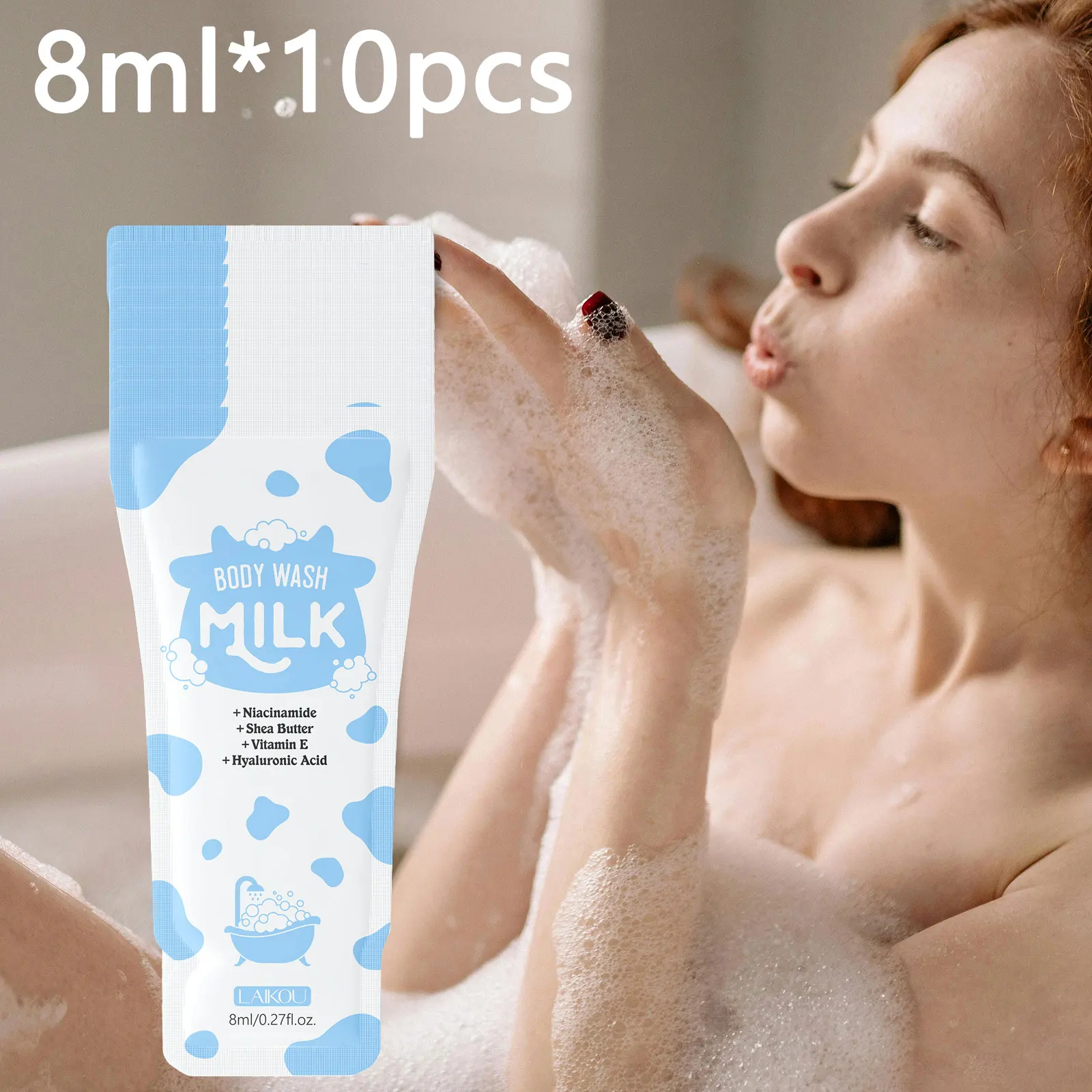10pcs Milk Shower Gel 8ml/bag Moisturizing and Fragrant Hydrating Shower Gel Easy To Carry When Traveling, Unisex
10pcs Milk Shower Gel 8ml/bag Moisturizing and Fragrant Hydrating Shower Gel Easy To Carry When Traveling, Unisex