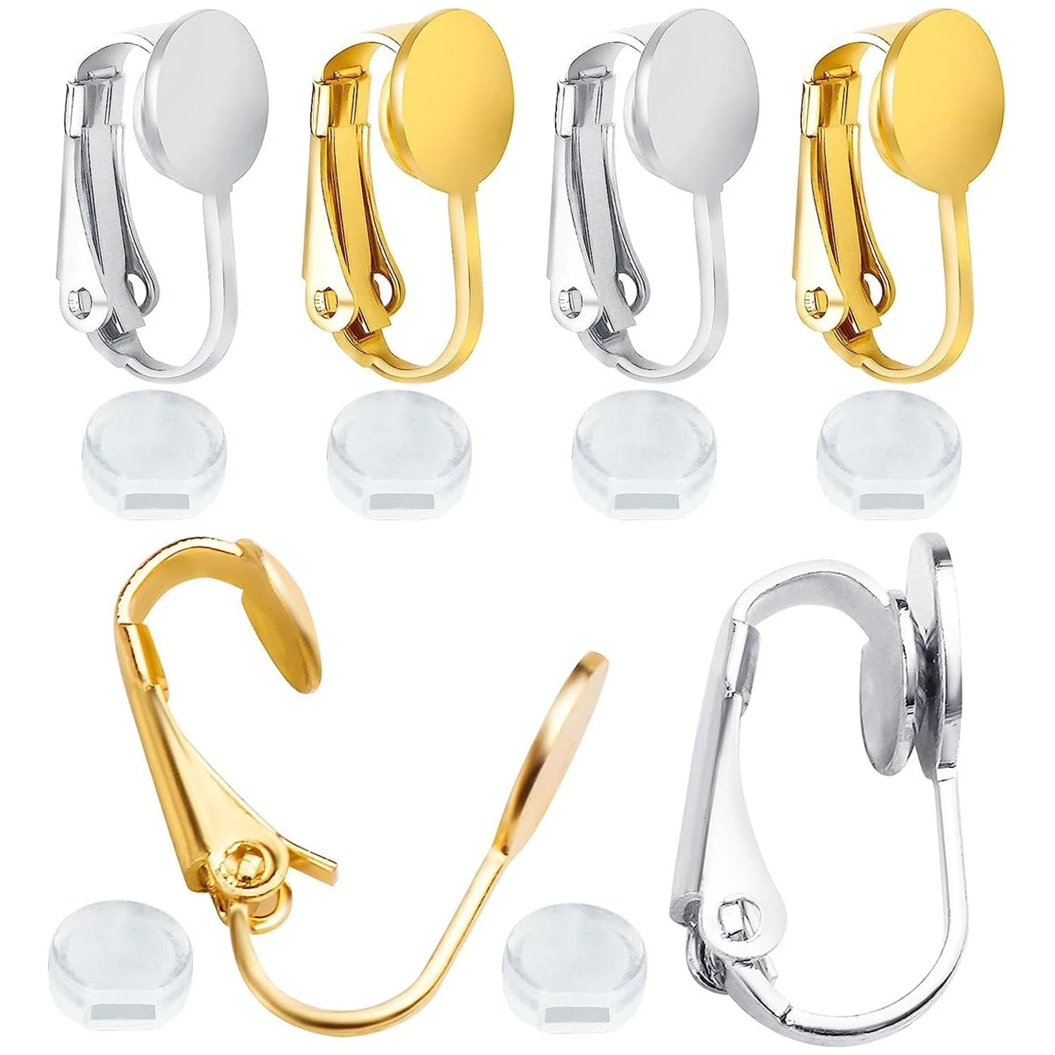 20 шт. латунных круглых плоских оснований для серег-клипс с силиконовыми накладками для самостоятельного изготовления серег
20 шт. латунных круглых плоских оснований для серег-клипс с силиконовыми накладками для самостоятельного изготовления серег