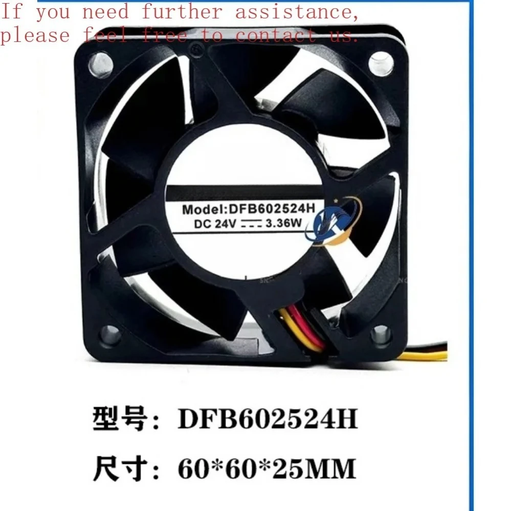 6CM 6025 DC Brushless Fan DFB602524H DC24V 3.36W For YLTC Inverter Cooling Fan (002)
6CM 6025 DC Brushless Fan DFB602524H DC24V 3.36W For YLTC Inverter Cooling Fan (002)