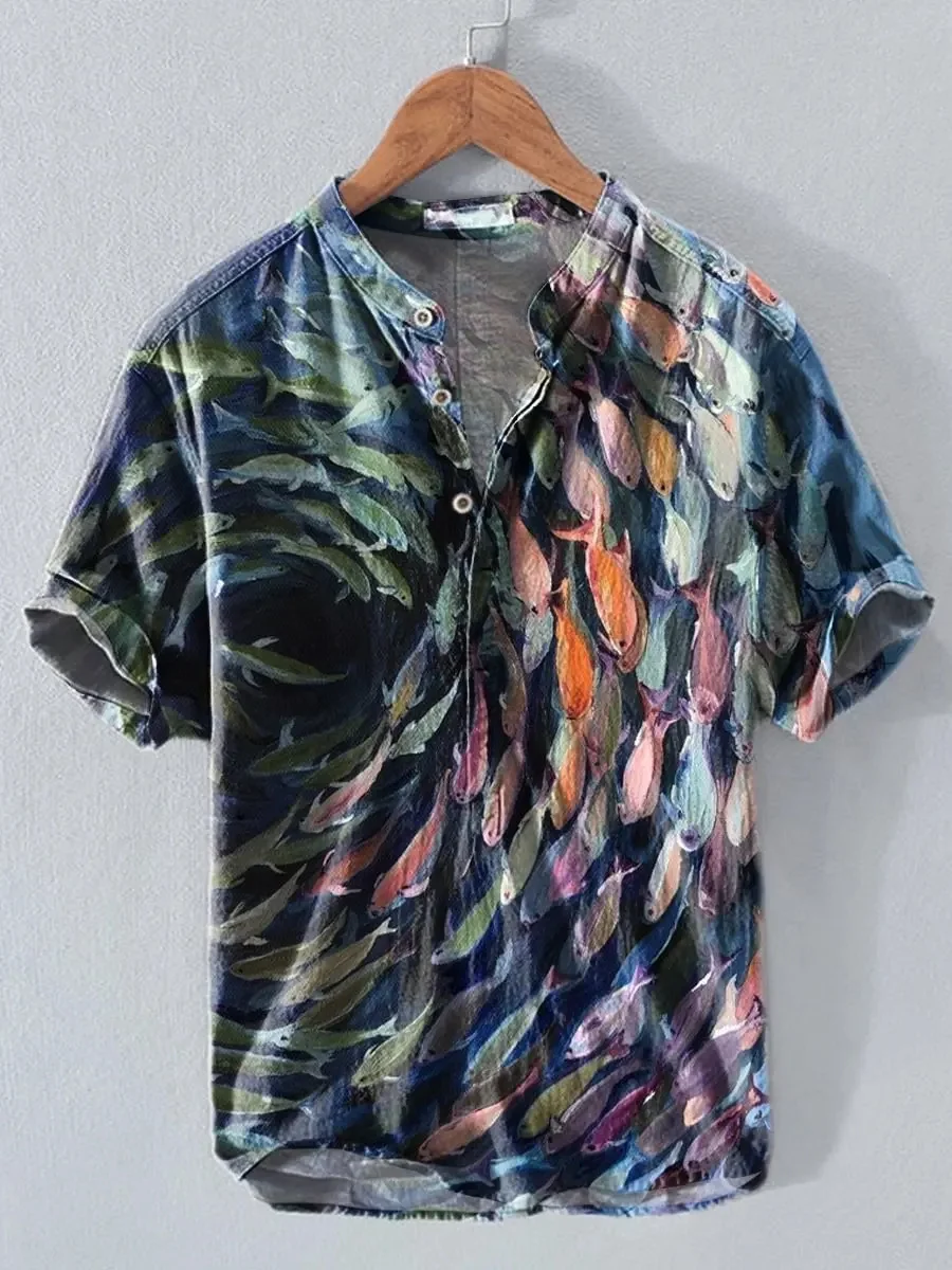 New retro rainbow vertical stripe 3D printed men's short sleeved Henley shirt casual style shirt clothing
New retro rainbow vertical stripe 3D printed men's short sleeved Henley shirt casual style shirt clothing