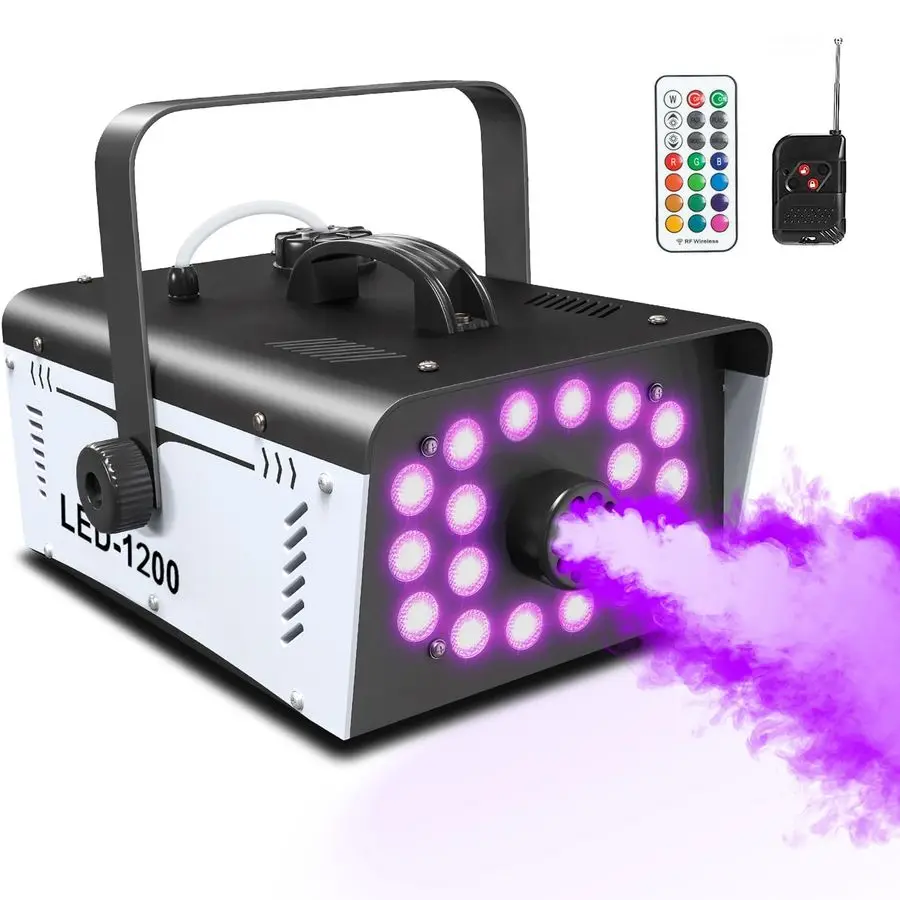Machine Halloween Outdoor 1200W with 18 LED Lights, Smoke Machine Fog with Remote, Perfect for Party, Stage, Wedding, Indoor
Machine Halloween Outdoor 1200W with 18 LED Lights, Smoke Machine Fog with Remote, Perfect for Party, Stage, Wedding, Indoor