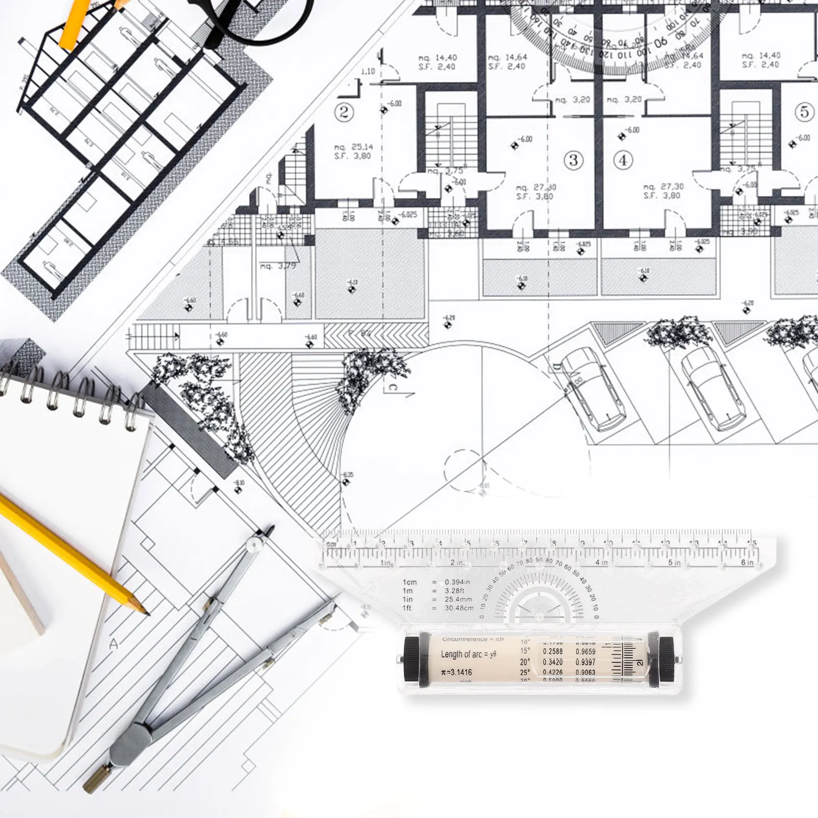 Plastic Drawing Roller Ruler Clear Scale Multi Purpose Parallel Line Tool Drafting Angle Measurement Circle for Vertical Lines
Plastic Drawing Roller Ruler Clear Scale Multi Purpose Parallel Line Tool Drafting Angle Measurement Circle for Vertical Lines