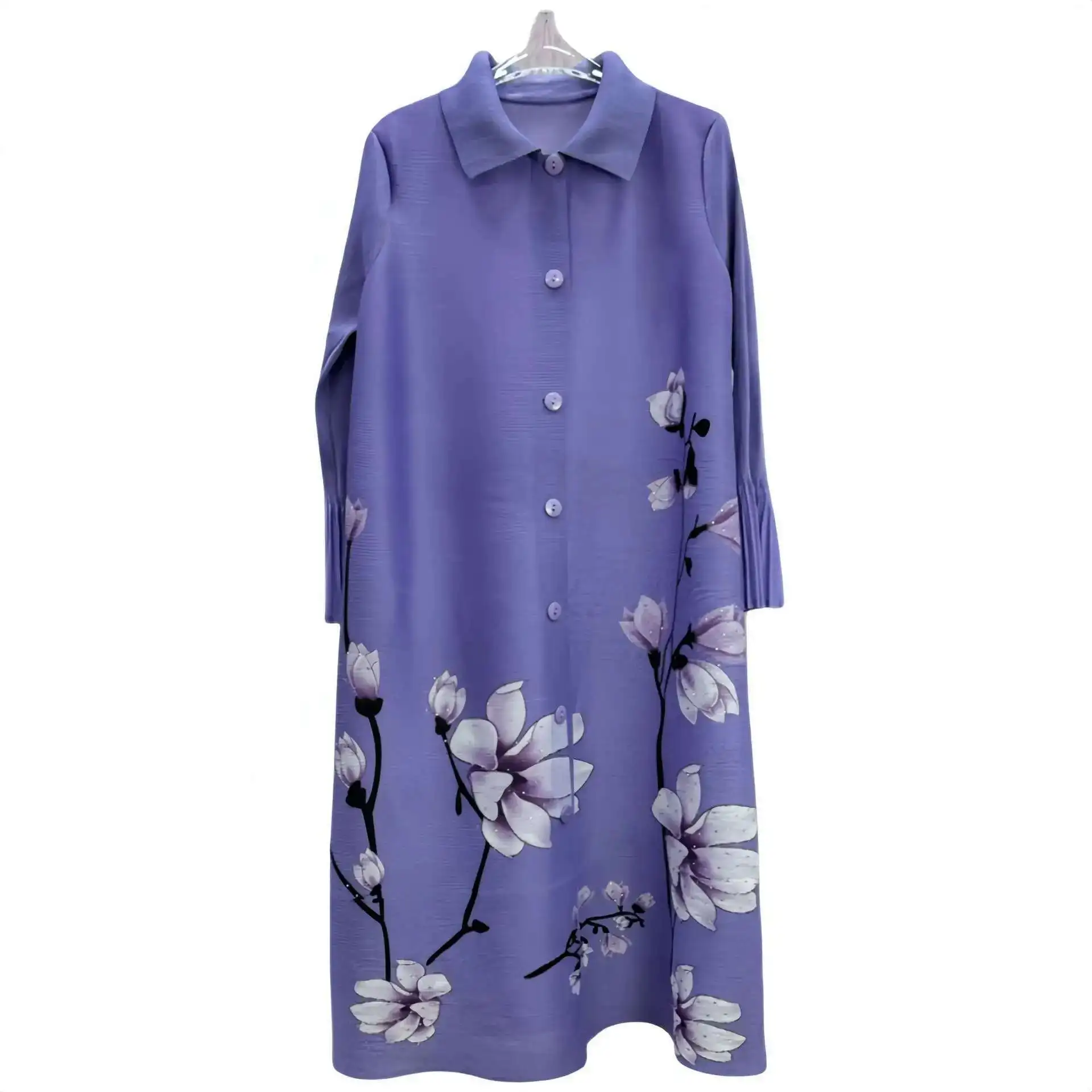 Miyake Fashion Hot Diamond Fold Collar Large Casual Loose Mom's Cardigan Long Concealed Flesh Dress
Miyake Fashion Hot Diamond Fold Collar Large Casual Loose Mom's Cardigan Long Concealed Flesh Dress