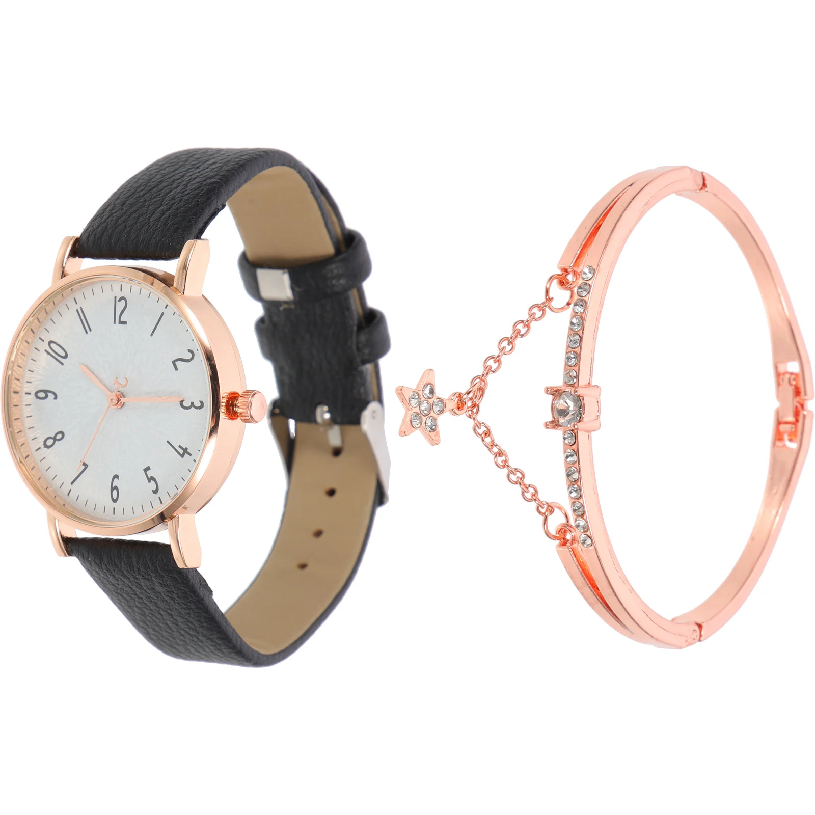 Fashion Quartz Watches Women Casual Elegant PU Alloy Glass Watch Bracelet Set Skin Friendly Girls Daily Wear
Fashion Quartz Watches Women Casual Elegant PU Alloy Glass Watch Bracelet Set Skin Friendly Girls Daily Wear