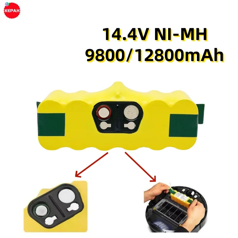 14.4V 9800/12800mAh 100% original battery pack suitable for robotic vacuum cleaners of sweeping machines 600 780 790 870
14.4V 9800/12800mAh 100% original battery pack suitable for robotic vacuum cleaners of sweeping machines 600 780 790 870