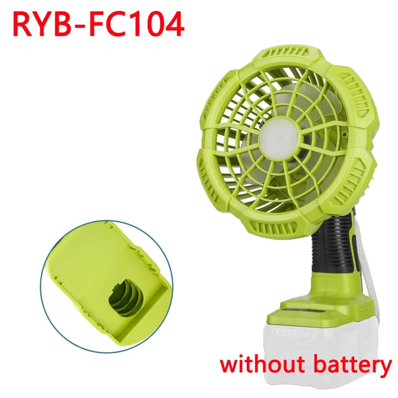 Multifunctional Rechargeable Fan Compatible with For RYOBI 18V Batteries Portable Camping Fan with LED Light, Remote Controller
Multifunctional Rechargeable Fan Compatible with For RYOBI 18V Batteries Portable Camping Fan with LED Light, Remote Controller