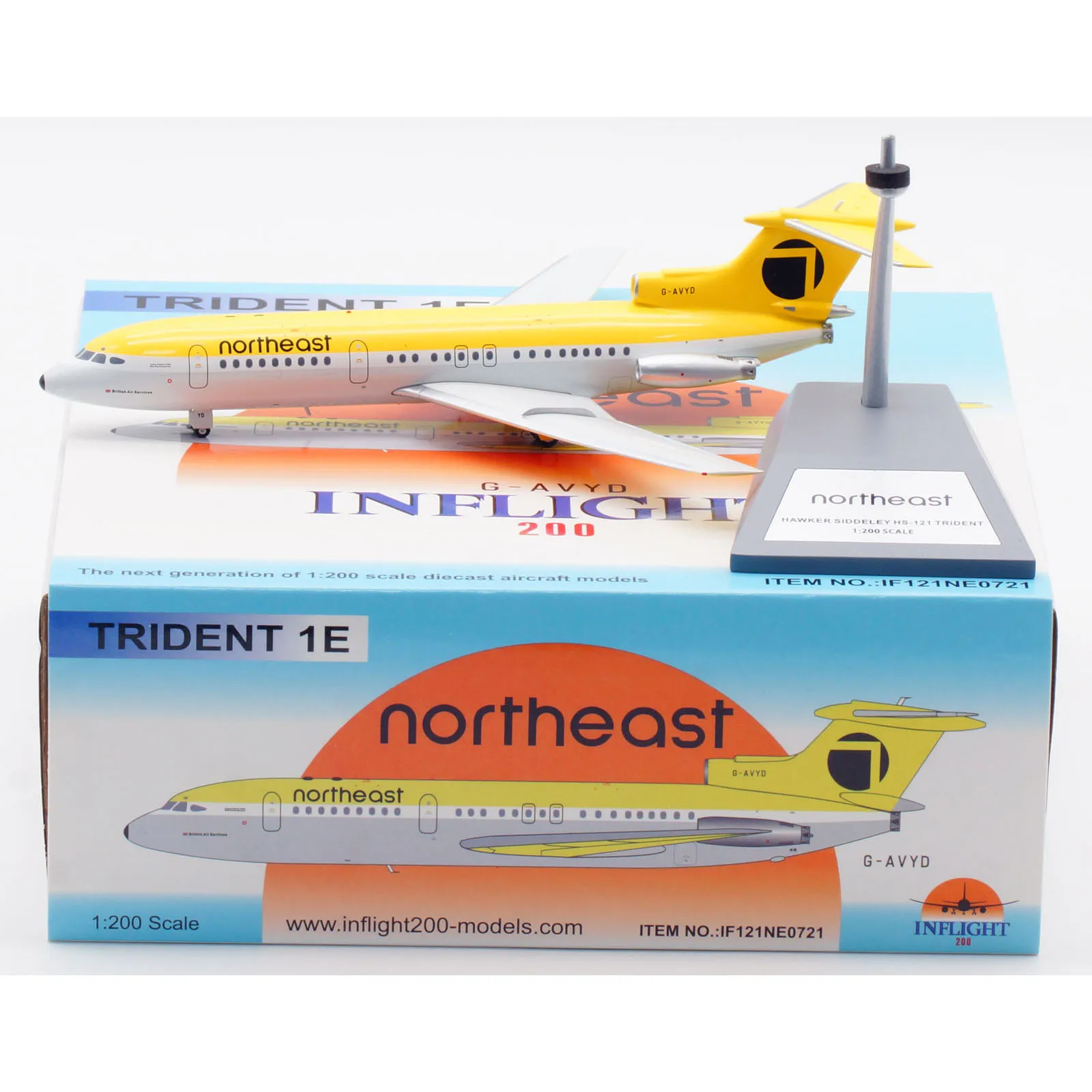 IF121NE0721 Alloy Collectible Plane Gift INFLIGHT 1:200 NORTHEAST Hawker HS-121 Trident 1E Diecast Aircraft Model G-AVYD
IF121NE0721 Alloy Collectible Plane Gift INFLIGHT 1:200 NORTHEAST Hawker HS-121 Trident 1E Diecast Aircraft Model G-AVYD