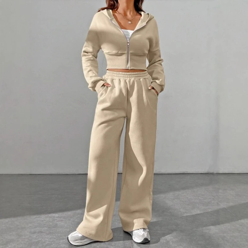 Autumn 2025 Women's Casual Fashion Hoodie Long Sleeve Zipper Cardigan Sweater Sports Pants Two-piece Suit
Autumn 2025 Women's Casual Fashion Hoodie Long Sleeve Zipper Cardigan Sweater Sports Pants Two-piece Suit