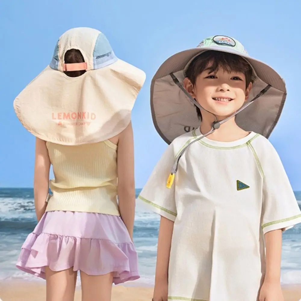 Lightweight Polyester Kids Sun Hat UV Protection Breathable Fabric Summer Hat Adjustable Strap Neck Flap Beach Cap Boys Girls
Lightweight Polyester Kids Sun Hat UV Protection Breathable Fabric Summer Hat Adjustable Strap Neck Flap Beach Cap Boys Girls