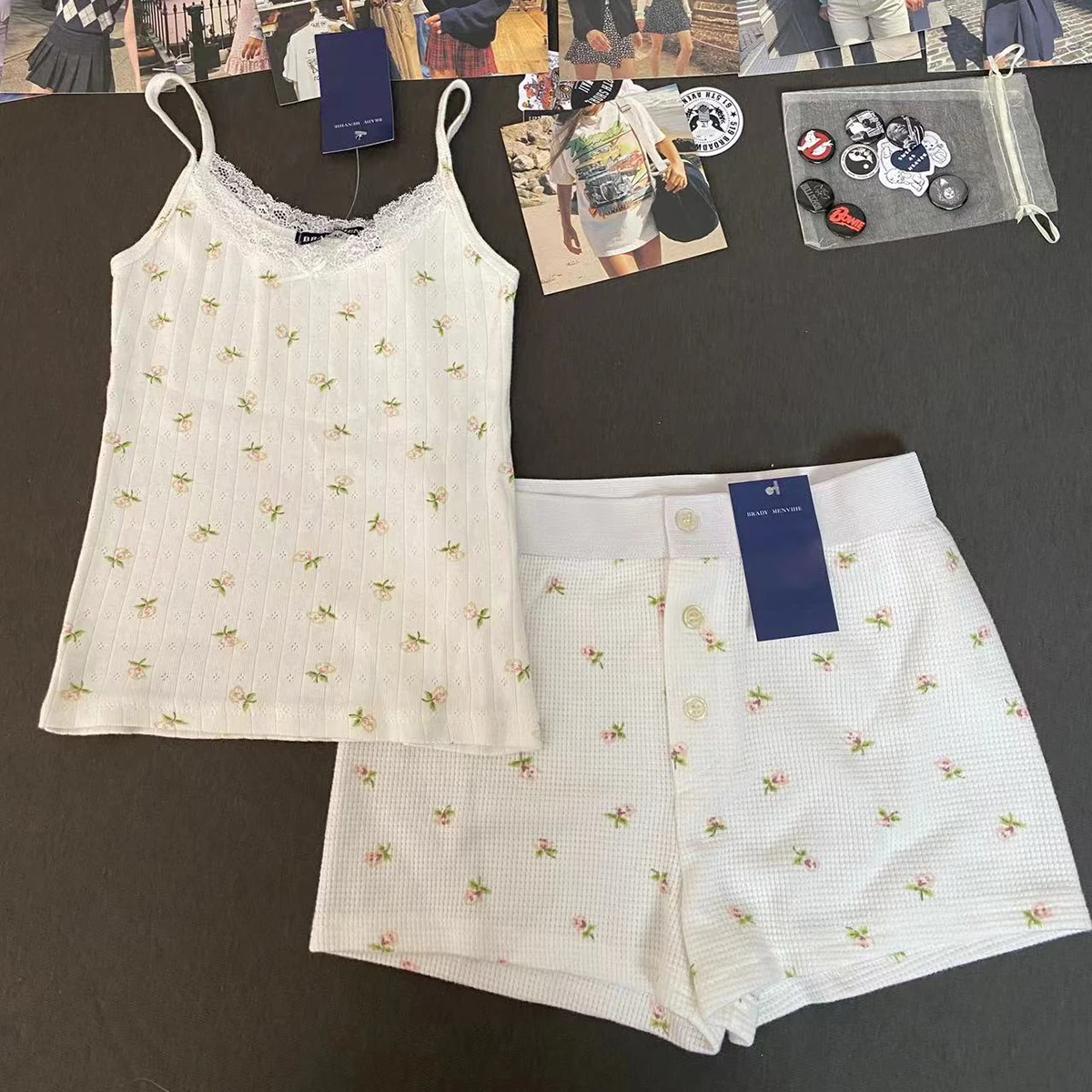 Floral Sweet Camis Shorts 2 Pieces Sets Women Summer Cute Crop Top Waffle Shorts Two Piece Set Girls Y2K Soft Home Pajama 2025
Floral Sweet Camis Shorts 2 Pieces Sets Women Summer Cute Crop Top Waffle Shorts Two Piece Set Girls Y2K Soft Home Pajama 2025