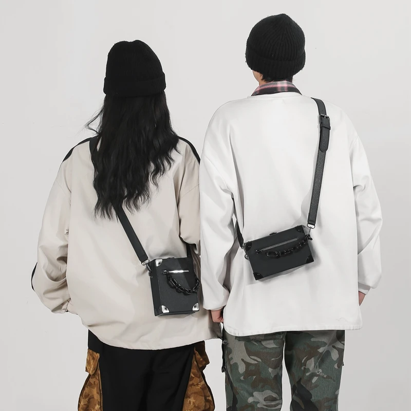 Couple's Boxy Crossbody Bag with Chain Decoration Waterproof Shoulder Bag for Date Party Work School Sling Bag Unique Men Gift
Couple's Boxy Crossbody Bag with Chain Decoration Waterproof Shoulder Bag for Date Party Work School Sling Bag Unique Men Gift