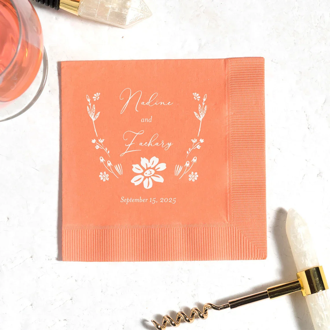 50pcs Wildflower Party Napkins - Customized Wedding Cocktail Napkins with Names - Personalized Decoration, Wedding Supply, Foil
50pcs Wildflower Party Napkins - Customized Wedding Cocktail Napkins with Names - Personalized Decoration, Wedding Supply, Foil