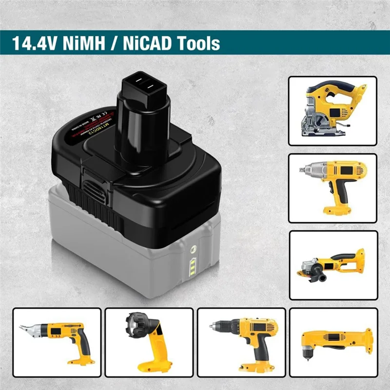 Battery Adapter Use For 18V Lithium- Battery Convert To For Dewalt 12V/14.4V Ni-MH Battery Tools(Only Adapter)ABKW
Battery Adapter Use For 18V Lithium- Battery Convert To For Dewalt 12V/14.4V Ni-MH Battery Tools(Only Adapter)ABKW
