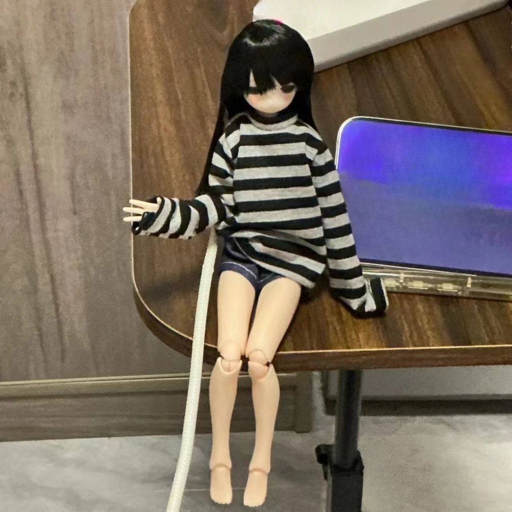 Doll's Clothes Suit for Azone/ob22/blyth Doll 1/6 Striped Top and Denim Shorts Set Casual Outfit Toys Doll Accessories, No Doll
Doll's Clothes Suit for Azone/ob22/blyth Doll 1/6 Striped Top and Denim Shorts Set Casual Outfit Toys Doll Accessories, No Doll