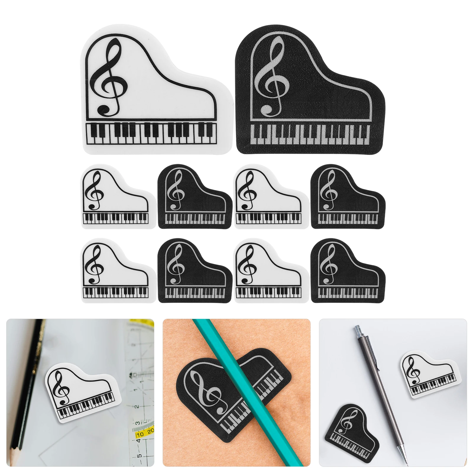 10pcs Piano for Kids Cute School Office Unique For Kids Supplies Black White Portable Erasers Erasers
10pcs Piano for Kids Cute School Office Unique For Kids Supplies Black White Portable Erasers Erasers