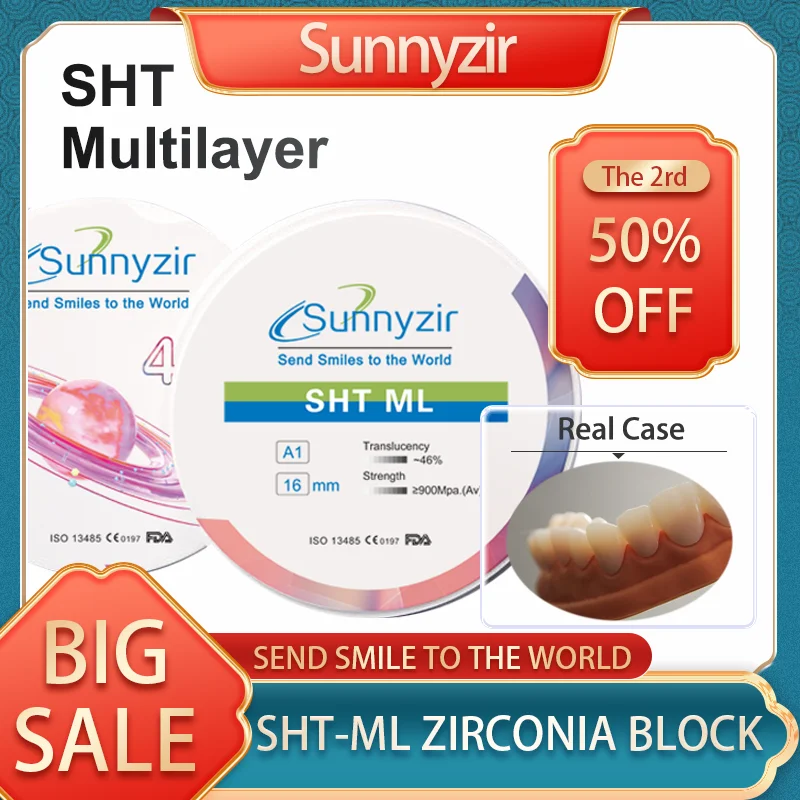 sunnyzir SHT (C3-C4) Multi-layered Zirconia Block For 98mm Dental Zirconia Block Dental Lab CAD/CAM
sunnyzir SHT (C3-C4) Multi-layered Zirconia Block For 98mm Dental Zirconia Block Dental Lab CAD/CAM