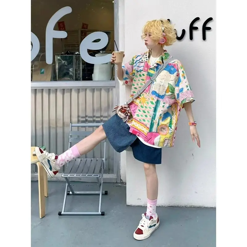 Shirts & Blouses Holiday Shirt Hawaii Short Sleeved Floral Shirt Men Retro Oil Painting Loose Shirt Camisas Blusas Blouse Women
Shirts & Blouses Holiday Shirt Hawaii Short Sleeved Floral Shirt Men Retro Oil Painting Loose Shirt Camisas Blusas Blouse Women