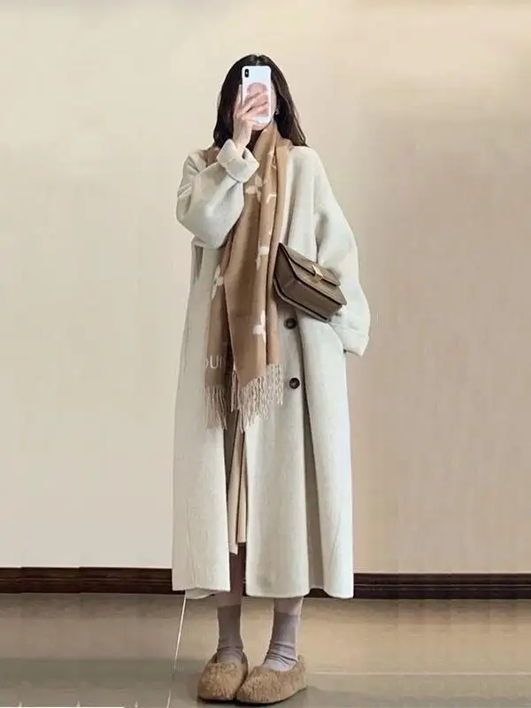 Oaeal Double-Sided Camere Coat Women's Mid-Length 2025 Autumn Winter New Sle High-End Feeling Small Size Woolen Jaet
Oaeal Double-Sided Camere Coat Women's Mid-Length 2025 Autumn Winter New Sle High-End Feeling Small Size Woolen Jaet