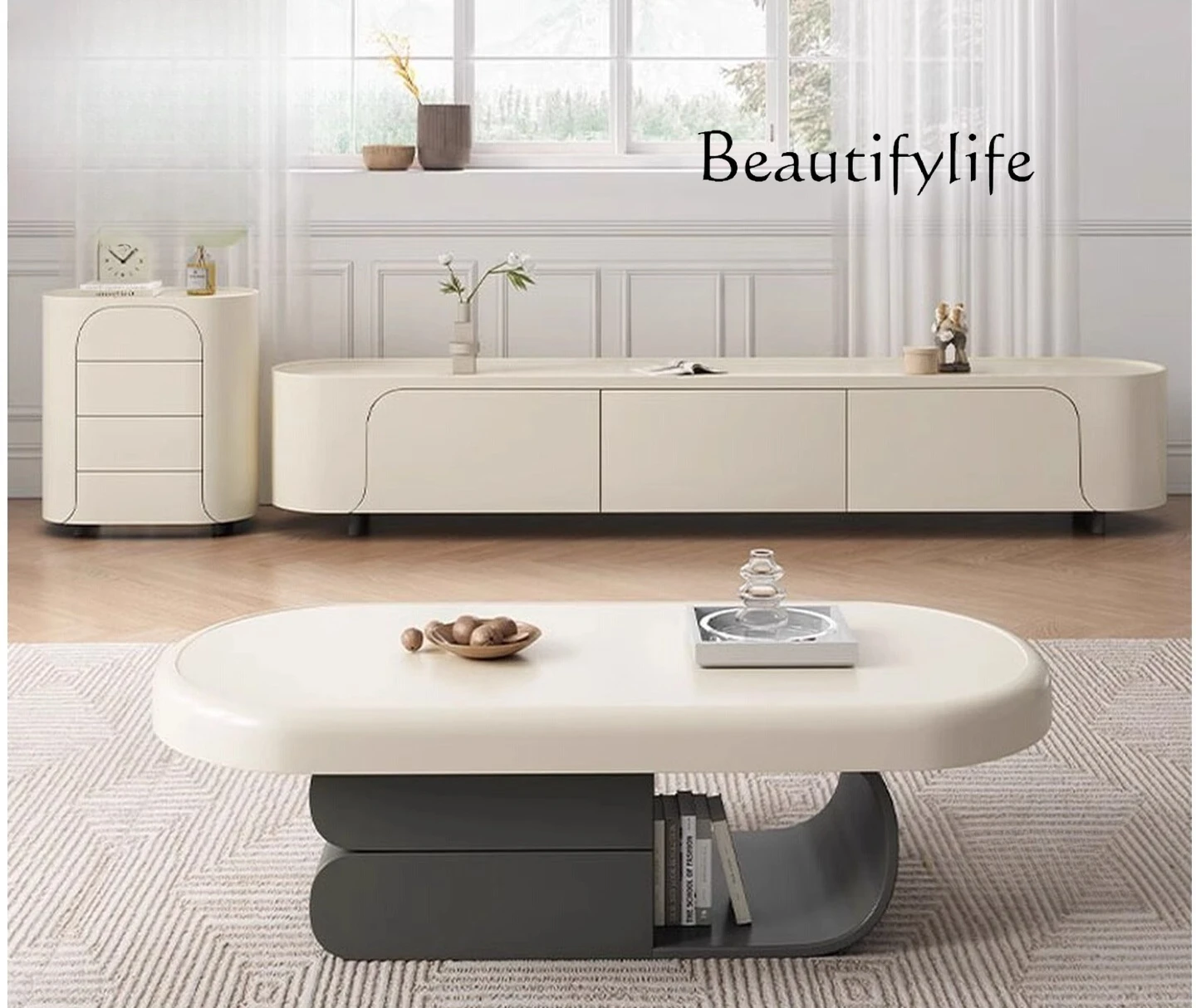 Italian minimalist coffee table small apartment household living room high-end oval design simple coffee table 
Italian minimalist coffee table small apartment household living room high-end oval design simple coffee table
