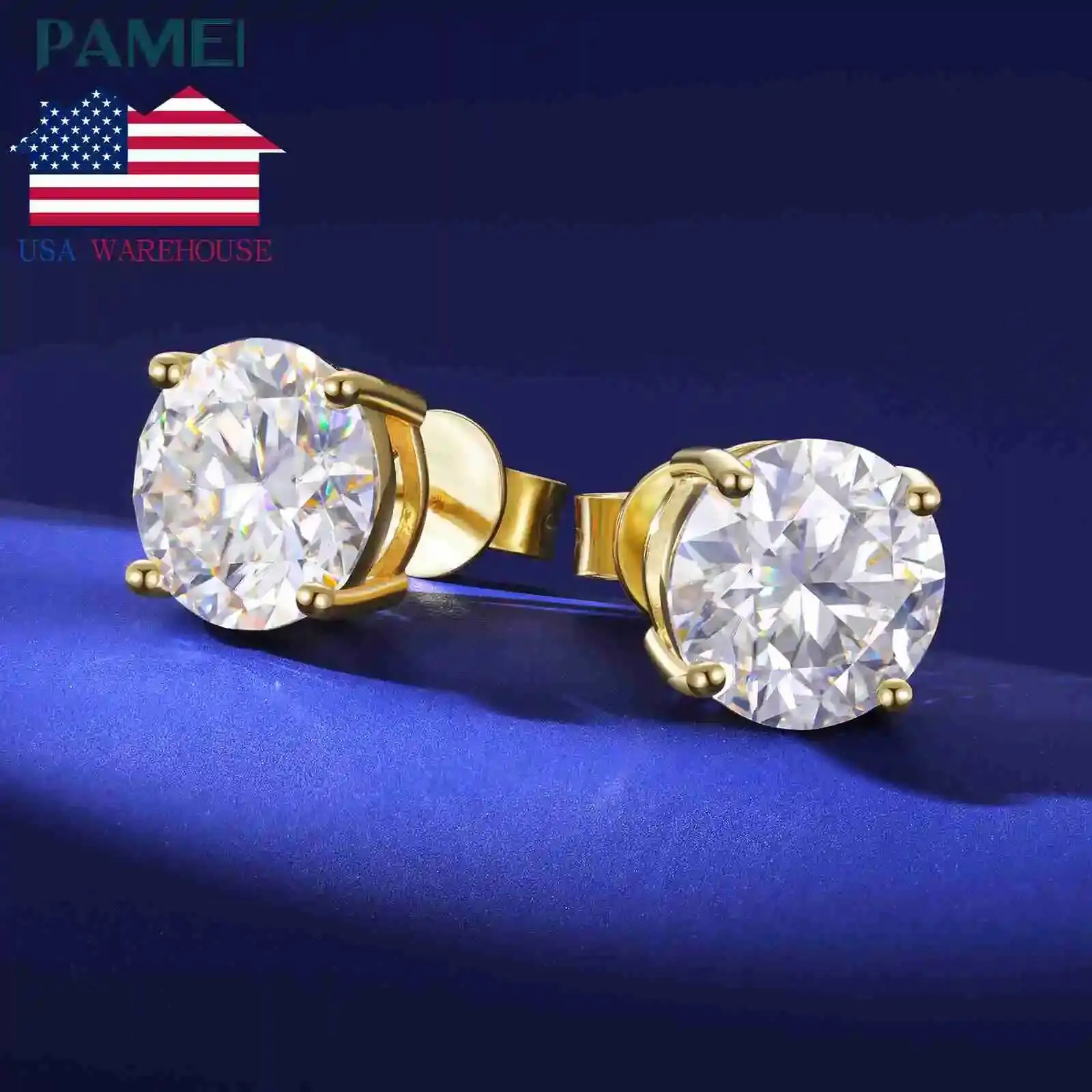 USA Warehouse Luxury Jewelry Classic Screw Back Gold 925 Sterling Silver VVS Moissanite Diamond Stud Earrings for Men Women
USA Warehouse Luxury Jewelry Classic Screw Back Gold 925 Sterling Silver VVS Moissanite Diamond Stud Earrings for Men Women