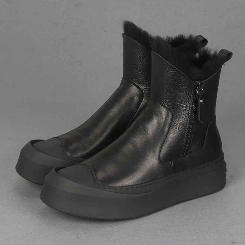 New Winter Thick Warm Snow Boots Fashionable Versatile Sheepskin And Fur Integrated With Fleece And Cold-proof Thick-soled
New Winter Thick Warm Snow Boots Fashionable Versatile Sheepskin And Fur Integrated With Fleece And Cold-proof Thick-soled
