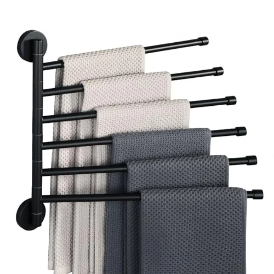 Swivel Towel RackFolding 6 Arms Hand Towel Bars Towel Hanger for Bathroom Wall Mount Drying Racks for Laundry SUS304 Stainless
Swivel Towel RackFolding 6 Arms Hand Towel Bars Towel Hanger for Bathroom Wall Mount Drying Racks for Laundry SUS304 Stainless