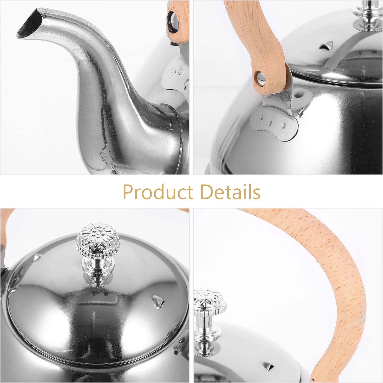 1pc Electric Wood Handle Water Kettle Large Capacity Stainless Steel Tea Pot Polished Finish For Home Kitchen Use Tea Kettle
1pc Electric Wood Handle Water Kettle Large Capacity Stainless Steel Tea Pot Polished Finish For Home Kitchen Use Tea Kettle