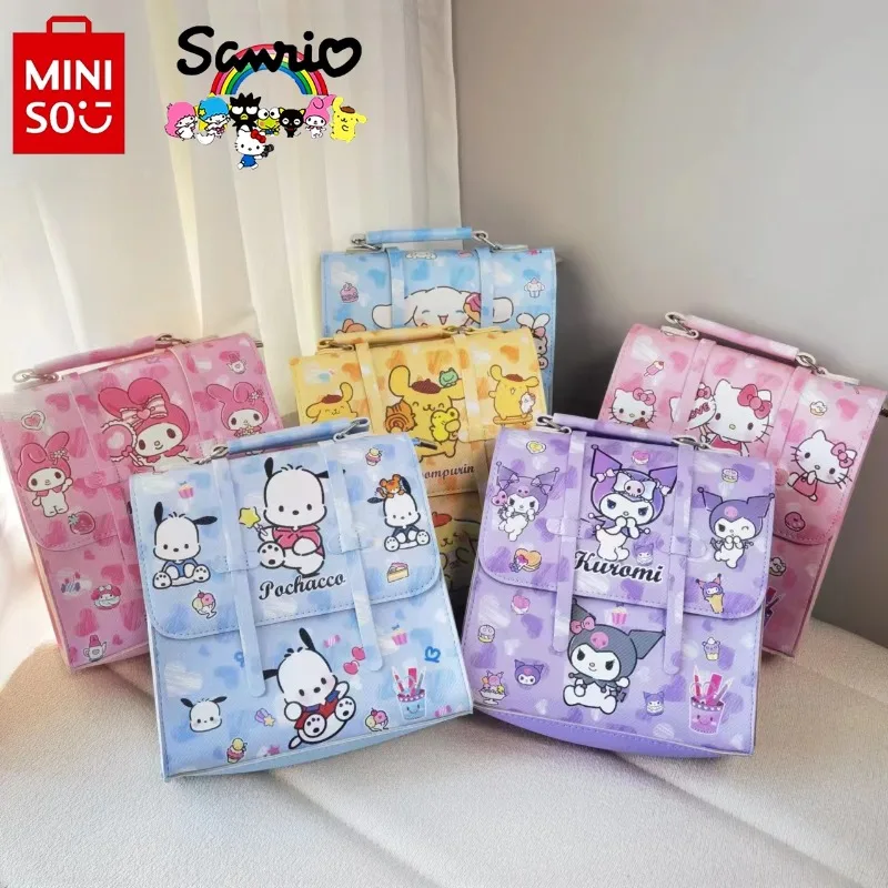 Miniso Sanrio Новый женский рюкзак модная и высококачественная женская сумка через плечо мультяшная Большая вместительная сумка для девушек
Miniso Sanrio Новый женский рюкзак модная и высококачественная женская сумка через плечо мультяшная Большая вместительная сумка для девушек